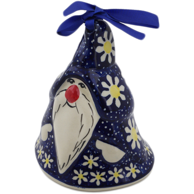 Polish Pottery Bell Ornament 4&quot; Daisy