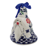 Polish Pottery Bell Ornament 4" Last Summer Flowers