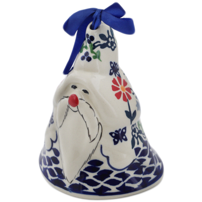 Polish Pottery Bell Ornament 4&quot; Last Summer Flowers