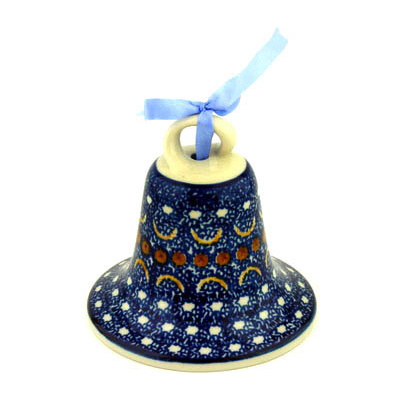 Polish Pottery Bell Ornament 4&quot; Odysseus