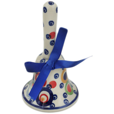 Polish Pottery Bell Ornament 5&quot; Bubble Machine UNIKAT