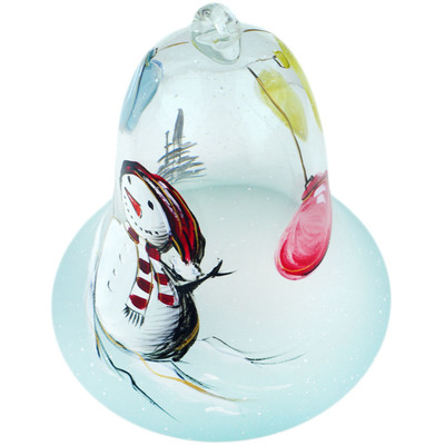 Glass Bell Ornament 6&quot; Red Fruits