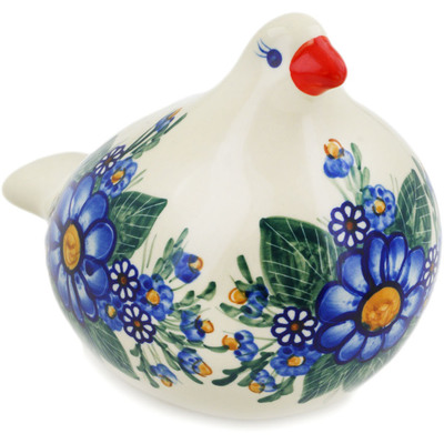 Polish Pottery Bird Figurine 0&quot; Blue Meadow