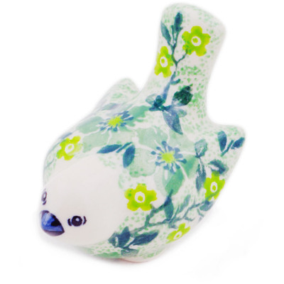 Polish Pottery Bird Figurine 2&quot; Envy
