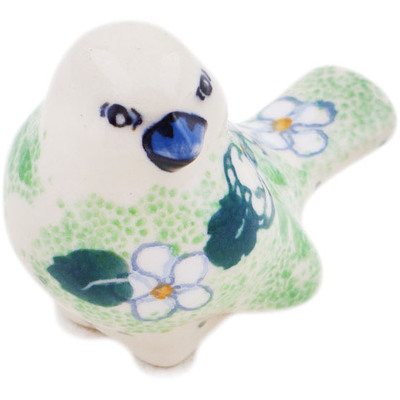 Polish Pottery Bird Figurine 2&quot; Into Spring