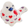 Polish Pottery Bird Figurine 2&quot; Love All Around