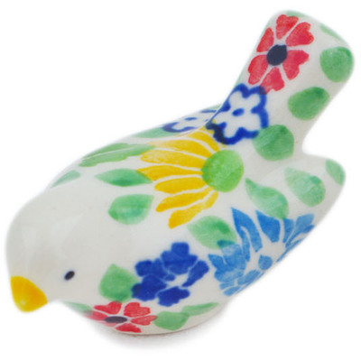 Polish Pottery Bird Figurine 2&quot; Patio Views UNIKAT