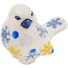 Polish Pottery Bird Figurine 2&quot; Snow Is Falling
