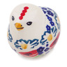 Polish Pottery Bird Figurine 2&quot; Wild Poppies UNIKAT
