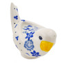 Polish Pottery Bird Figurine 4&quot; Blue Country Field