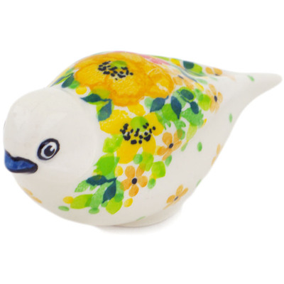 Polish Pottery Bird Figurine 4&quot; Bright Spring UNIKAT