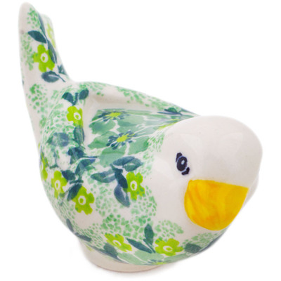 Polish Pottery Bird Figurine 4&quot; Envy