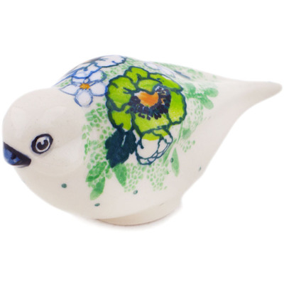 Polish Pottery Bird Figurine 4&quot; Into Spring