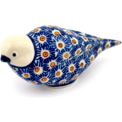 Polish Pottery Bird Figurine 4&quot; Johnny Appleseed