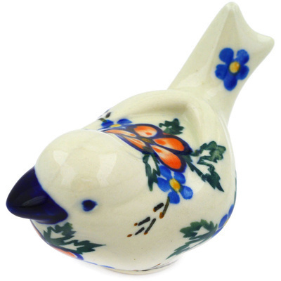 Polish Pottery Bird Figurine 4&quot; Lancaster Rose