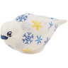 Polish Pottery Bird Figurine 4&quot; Snow Is Falling