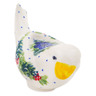 Polish Pottery Bird Figurine 4&quot; Springtime Wreath