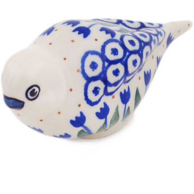 Polish Pottery Bird Figurine 4&quot; Water Tulip