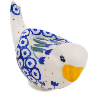 Polish Pottery Bird Figurine 4&quot; Water Tulip
