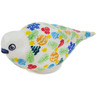 Polish Pottery Bird Figurine 4&quot; Winter Sprinkles UNIKAT