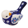Polish Pottery Bird Figurine 5&quot; Peacock Forget-me-not