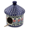 Polish Pottery Birdhouse 7&quot; Last Summer Flowers