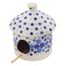 Polish Pottery Birdhouse 7&quot; Snowdrift