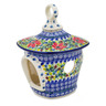Polish Pottery Birdhouse 9&quot; Blooming Daisies UNIKAT