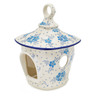 Polish Pottery Birdhouse 9&quot; Winter Wonderland