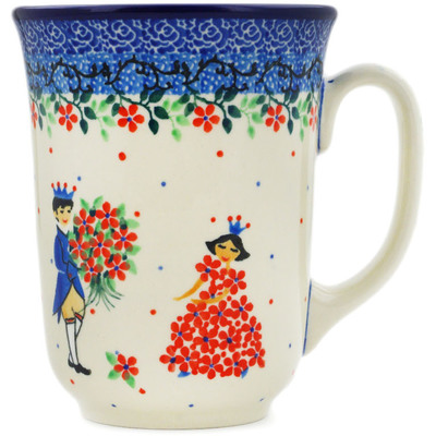 Polish Pottery Bistro Mug A Flower Fairytale UNIKAT