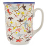Polish Pottery Bistro Mug Autumn Tree UNIKAT