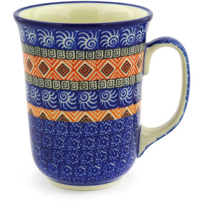 Polish Pottery Bistro Mug Aztec Night