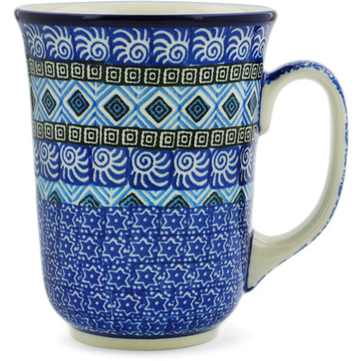 Polish Pottery Bistro Mug Aztec Sky