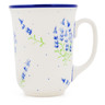 Polish Pottery Bistro Mug Beautiful Bluebonnets