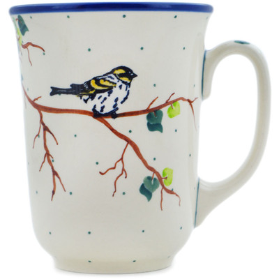 Polish Pottery Bistro Mug Birds Of A Feather UNIKAT