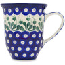 Polish Pottery Bistro Mug Bleeding Heart Peacock