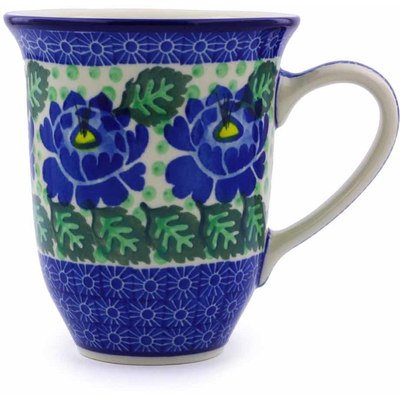 Polish Pottery Bistro Mug Blue Bliss