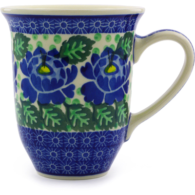 Polish Pottery Bistro Mug Blue Bliss