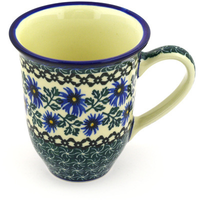 Polish Pottery Bistro Mug Blue Chicory