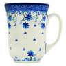 Polish Pottery Bistro Mug Blue Grapevine