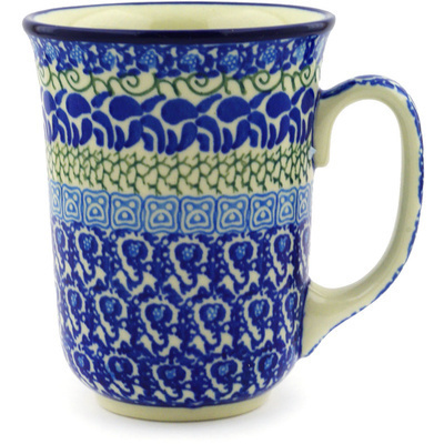 Polish Pottery Bistro Mug Blue Passion