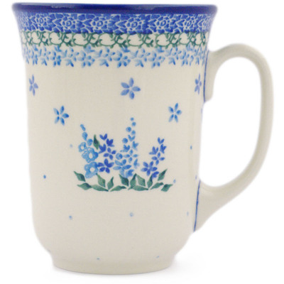 Polish Pottery Bistro Mug Bluebonnet Cluster
