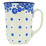 Polish Pottery Bistro Mug Cobalt Lace