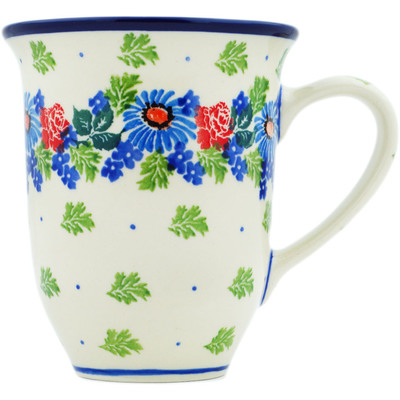 Polish Pottery Bistro Mug Countryside Floral Bloom