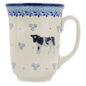 Polish Pottery Bistro Mug Cow Field