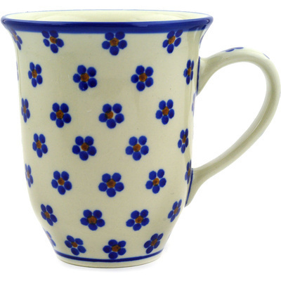 Polish Pottery Bistro Mug Daisy Dots