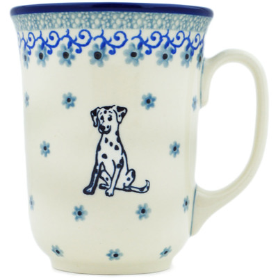 Polish Pottery Bistro Mug Dalmatian Delight