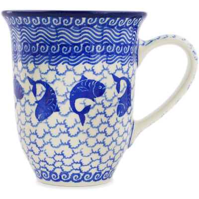Polish Pottery Bistro Mug Dancing Fish