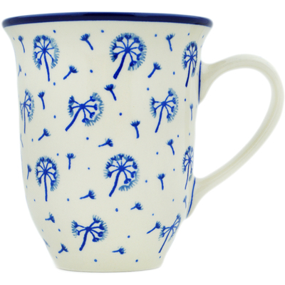 Polish Pottery Bistro Mug Dandelions, Kites, Wind