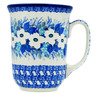 Polish Pottery Bistro Mug Delicate Magnolia UNIKAT